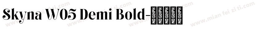 Skyna W05 Demi Bold字体转换